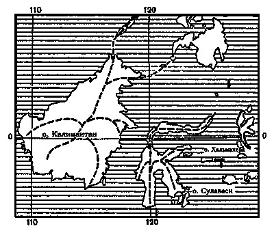 Подобия формы и линий водораздела островов Большого Зондского архипелага