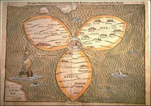 Иерусалим – «центр мiра». Карта Г. Бюнтингтома. 1581 г.