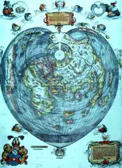 Средневековая карта мира в виде сердца