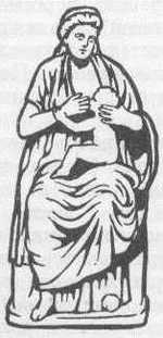 Изображение греческой Деметры - богини плодородия