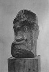 Фругмент композиции Коненкова: деревянный болван, сподвижник "товарища Разина