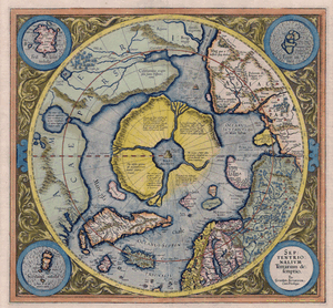 Средневековая карта Земли, выполненная в «полярной» проекции.